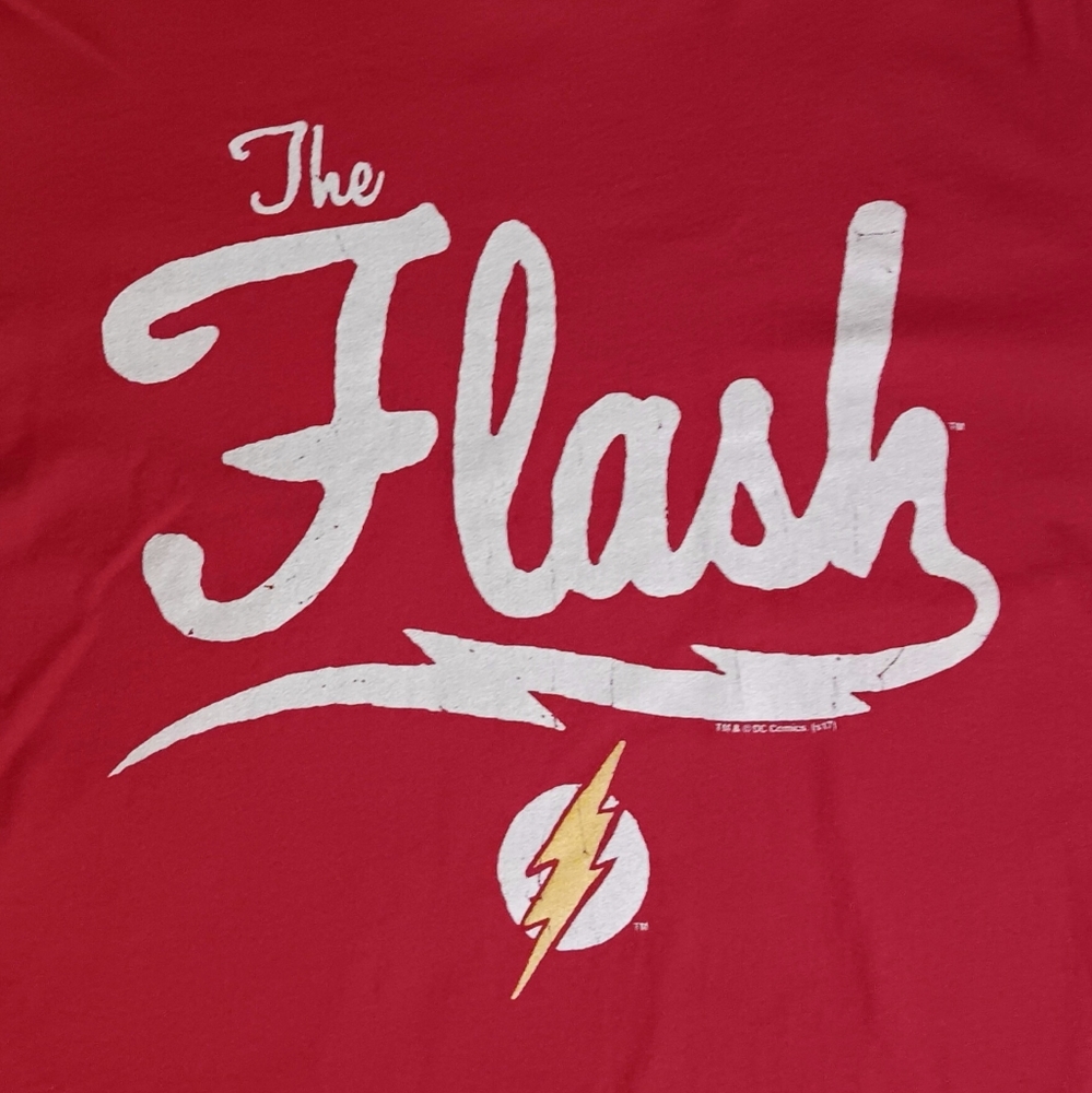 The Flash vintage logo t shirt dc comics copyright batman superman dark knight - Picture 3 of 7